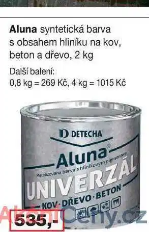 Barvy a laky drogerie Aluna syntetická barva s obsahem hliníku na kov, beton a dřevo, 2 kg nabídka