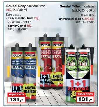 Barvy a laky drogerie Soudal easy sanitární tmel, bílý, 2x 280 ml nabídka