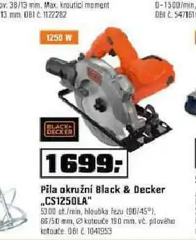 OBI Pila okružní black&amp; decker nabídka