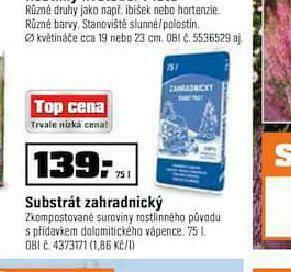 OBI Substrát zahradnický nabídka