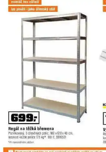 OBI Regál na těžká břemena nabídka