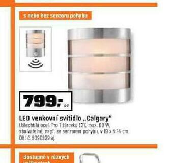 OBI Led venkovní svítidlo calgary nabídka