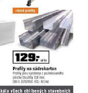 OBI Profily na sádrokarton nabídka