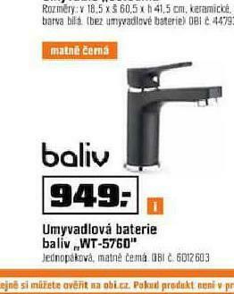 OBI Umyvadlová baterie nabídka