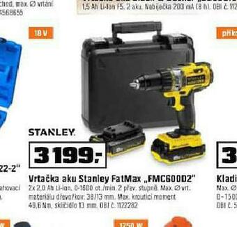 OBI Vrtačka aku stanley nabídka