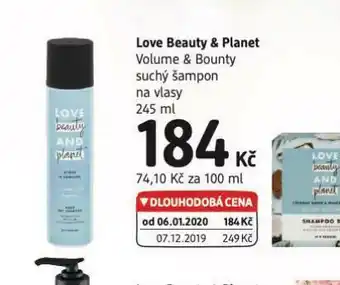 dm drogerie Love beauty &amp; planet suchý šampon nabídka