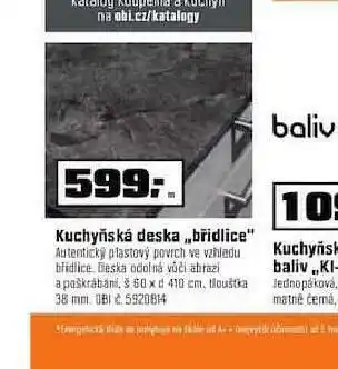 OBI Kuchyňská deska břidlice nabídka