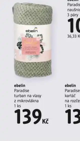 dm drogerie Ebelin paradise turban na vlasy z mikrovlákna nabídka