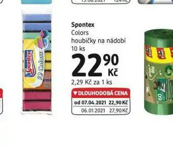 dm drogerie Spontex houbčky na nádobí nabídka