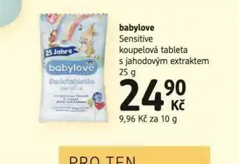 dm drogerie Babylove sensitive koupelová tableta s jahodovým extraktem nabídka