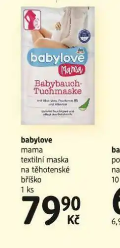 dm drogerie Babylove mama textilní maska na těhotenské bříško nabídka