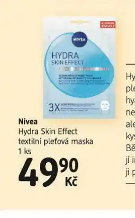 dm drogerie Nivea hydra skin effect textilní pleťová maska nabídka