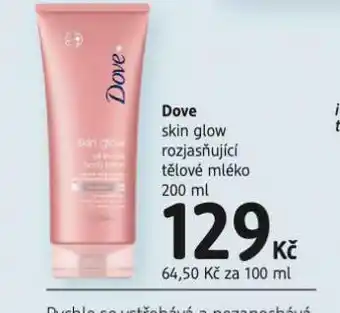 dm drogerie Dove skin glow rozjasňující telové mléko nabídka
