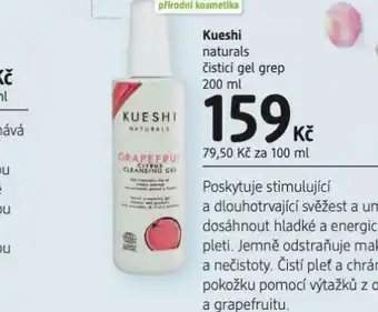 dm drogerie Kueshi naturals čistící gel grep nabídka