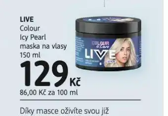 dm drogerie Live colour icy pearl maska na vlasy nabídka