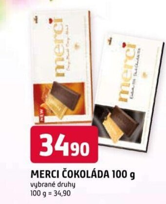 Trefa MERCI ČOKOLÁDA 100 g nabídka