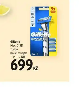 dm drogerie Gillette mach3 3d turbo holicí strojek nabídka
