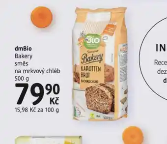 dm drogerie Dmbio bakery směs na mrkvový chléb nabídka