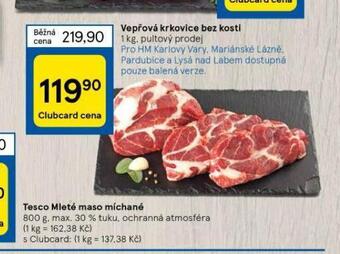 Tesco Vepřová krkovice bez kosti nabídka