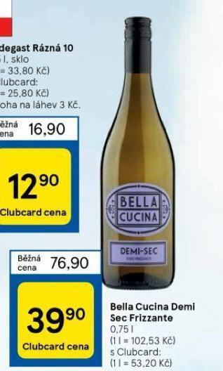 Tesco Bella cucina demi sec frizzante nabídka