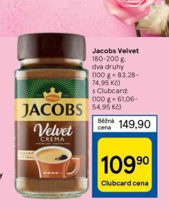 Tesco Jacobs velvet instantní káva nabídka