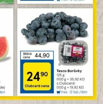 Tesco Borůvky nabídka