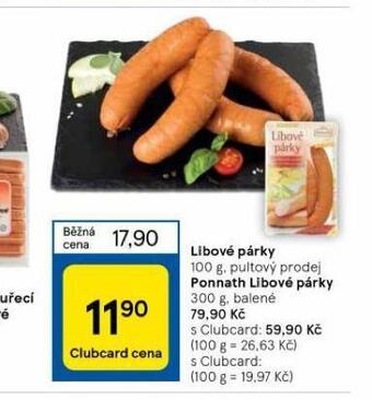 Tesco Libové párky nabídka