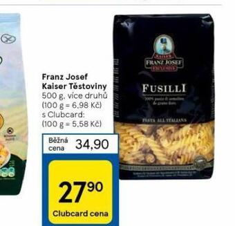 Tesco Franz josef kaiser těstoviny nabídka