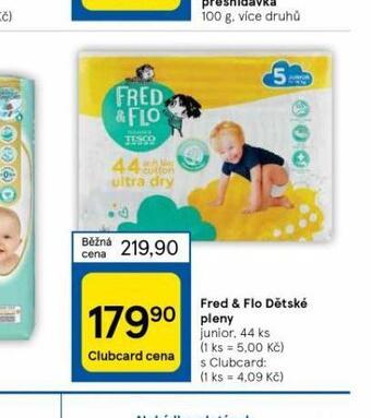Tesco Fred & flo dětské pleny nabídka