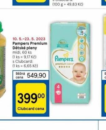 Tesco Pampers dětské plenky nabídka