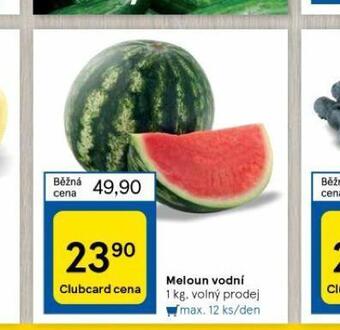 Tesco Meloun vodní nabídka