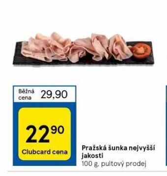 Tesco Pražská šunka nejvyšší jakosti nabídka