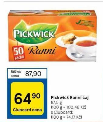 Tesco Pickwick ranní čaj nabídka