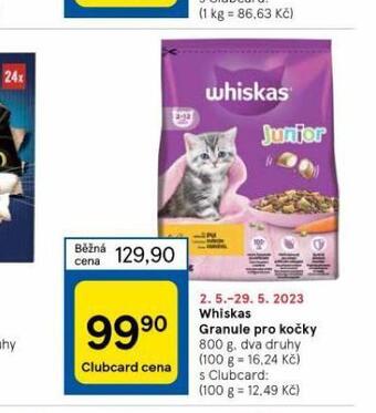 Tesco Whiskas granule pro kočky nabídka