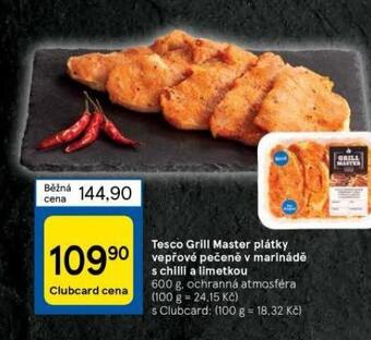Tesco Tesco grill master plátky vepřové pečeně v marinádě s chilli a limetkou nabídka
