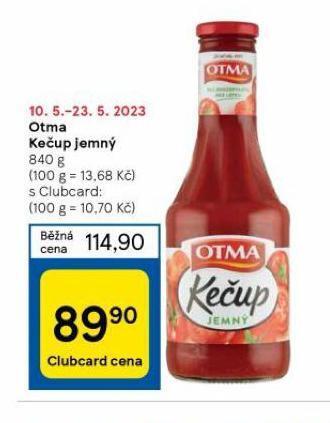 Tesco Otma kečup jemný nabídka