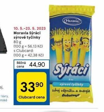 Tesco Moravia sýráci sýrové tyčinky nabídka