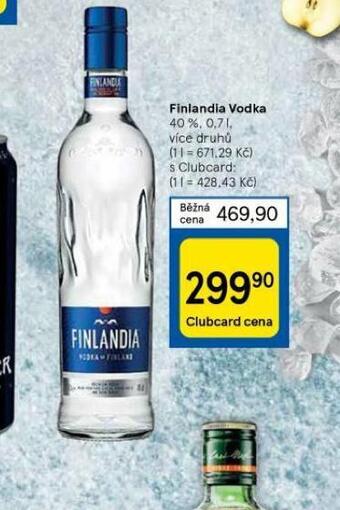 Tesco Finlandia vodka nabídka