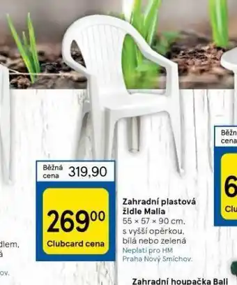 Zahradní plastová židle malia