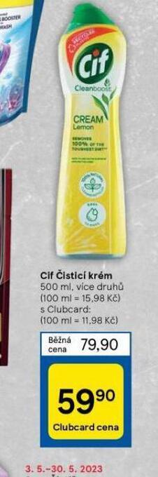 Tesco Cif čistící krém nabídka