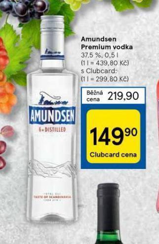 Tesco Amundsen premium vodka nabídka
