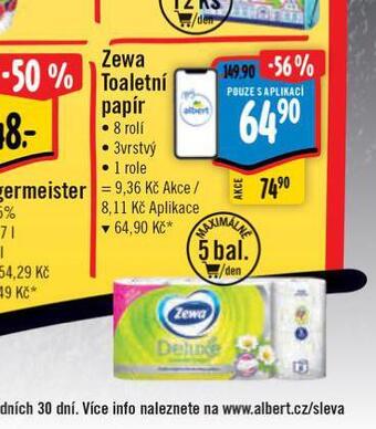 Albert Zewa deluxe toaletní papír nabídka