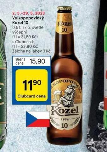 Pivo velkopopovický kozel 10