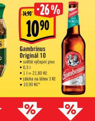 Albert Pivo gambrinus originál 10 nabídka