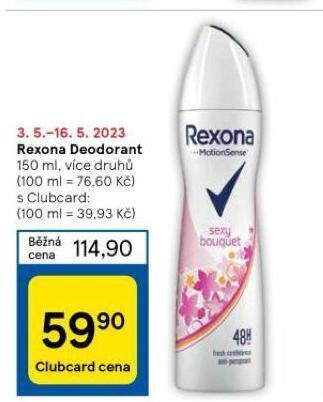 Tesco Rexona deodorant nabídka