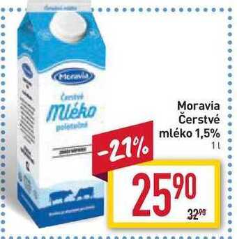 Billa Moravia čerstvé mléko 1,5% 1l nabídka