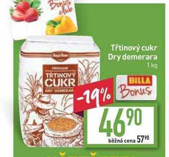 Billa Třtinový cukr dry demerara 1 kg nabídka
