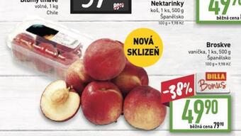Billa Broskve nabídka
