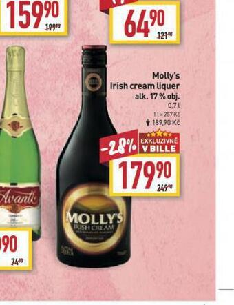 Billa Molly´s irish cream liquer nabídka