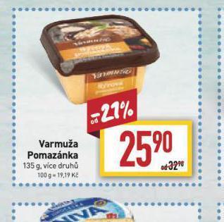 Billa Varmuža pomazánka nabídka